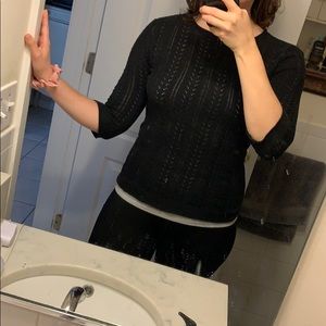 Vintage Black Crochet Pattern Sweater